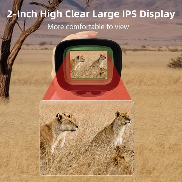Éjjellátó monokulár, 2,5K videó / 40 MP fotó / 8X zoom infravörös monokulár - Zöld