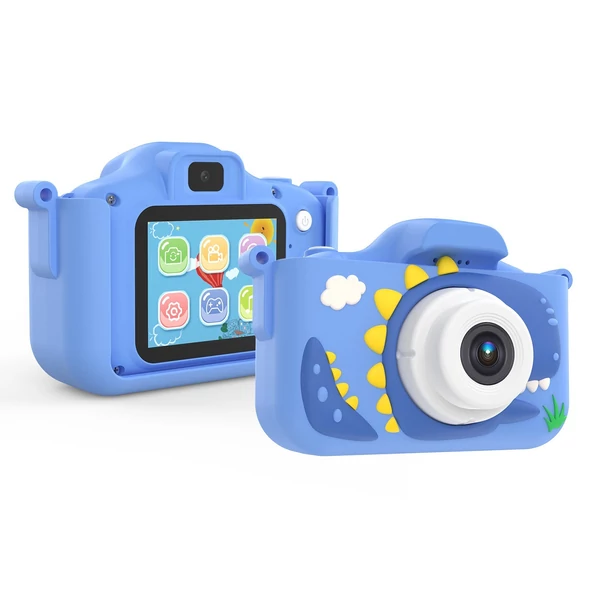 X13S 1080P Kids digitális fényképezőgép, aranyos digitális videokamera gyerekeknek - Kék