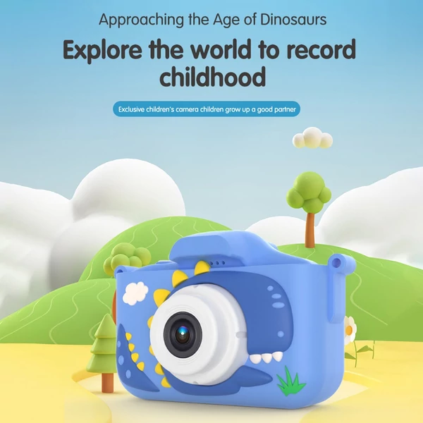 X13S 1080P Kids digitális fényképezőgép, aranyos digitális videokamera gyerekeknek - Kék