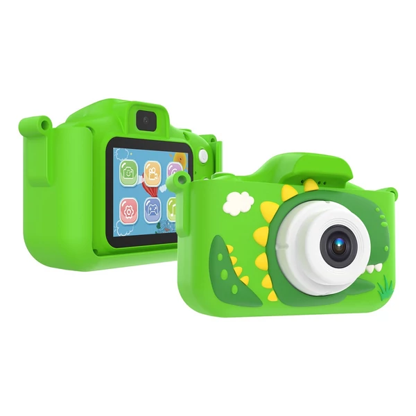 X13S 1080P Kids digitális fényképezőgép, aranyos digitális videokamera gyerekeknek - Zöld