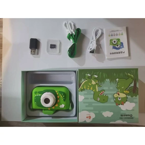 X13S 1080P Kids digitális fényképezőgép, aranyos digitális videokamera gyerekeknek - Zöld