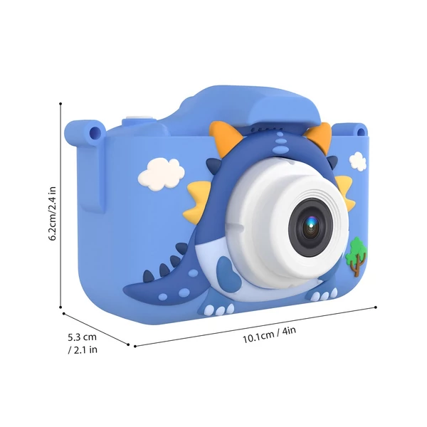 X12S 1080P Kids digitális fényképezőgép, aranyos digitális videokamera gyerekeknek - Kék