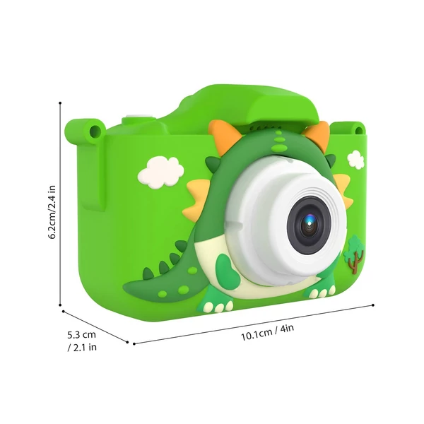 X12S 1080P Kids digitális fényképezőgép, aranyos digitális videokamera gyerekeknek - Zöld