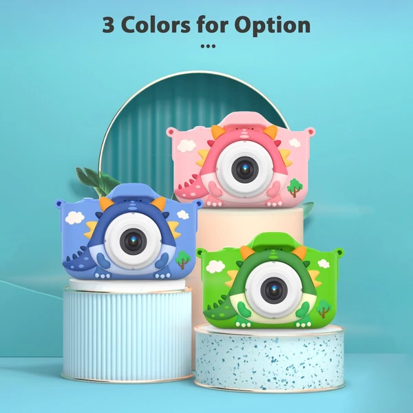 X12S 1080P Kids digitális fényképezőgép, aranyos digitális videokamera gyerekeknek - Zöld