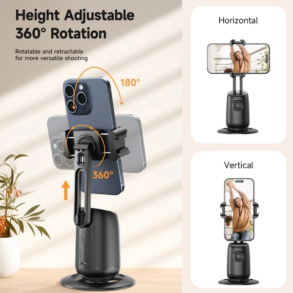 P05 360 fokos automatikus arckövető karmantyú, automatikus nyomkövető telefontartó