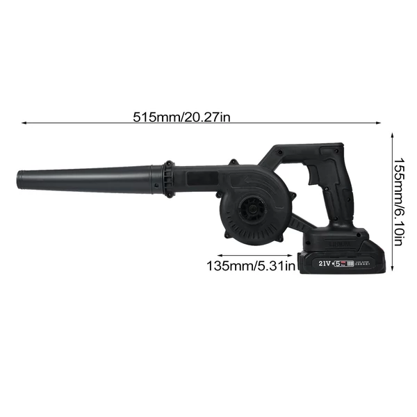 2 az 1-ben elektromos ventilátor és porszívó, 21 V-os kézi levélfúvó 2 db akkumulátorral és töltővel
