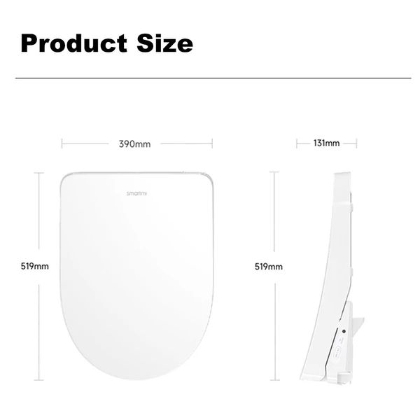 Smartmi 2 Pro intelligens WC-ülés - fűtött, automatikus öblítés, LED világítás, öntisztító fúvóka