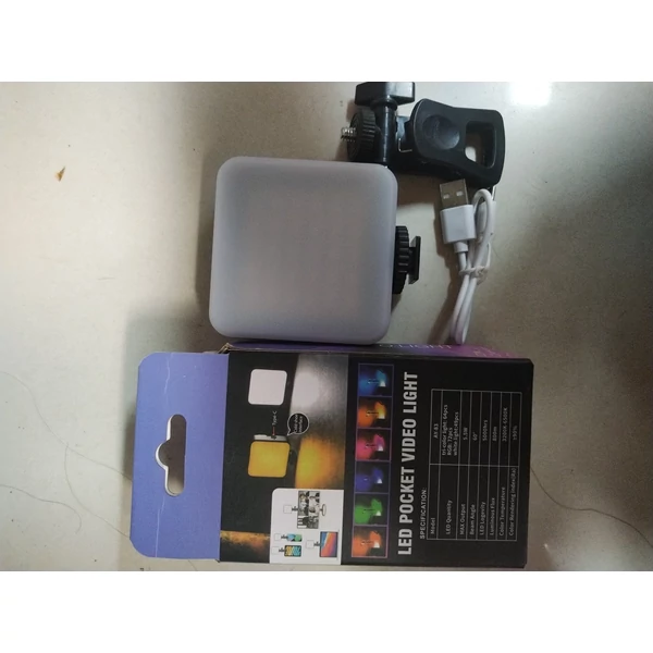 Zseb RGB videolámpa, LED kitöltő lámpa, 3200K-6500K szabályozható videokonferencia lámpa