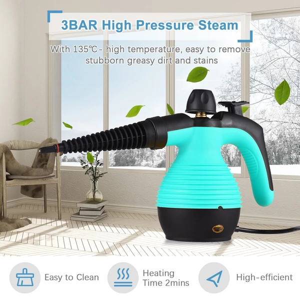 Hordozható kézi gőztisztító, 1050 W - Kék