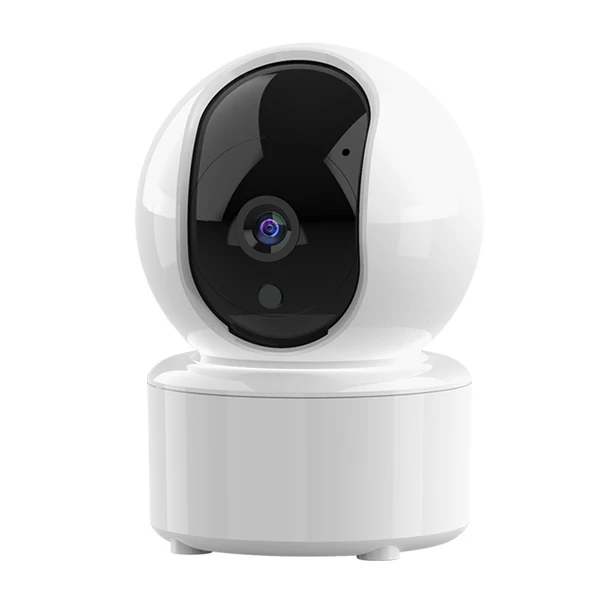 1080P HD biztonsági kamera, 3 megapixeles WiFi kamera, elforgatható/dönthető kamera 355°-os mozgáskövetéssel, IR éjszakai látás, kétirányú hang