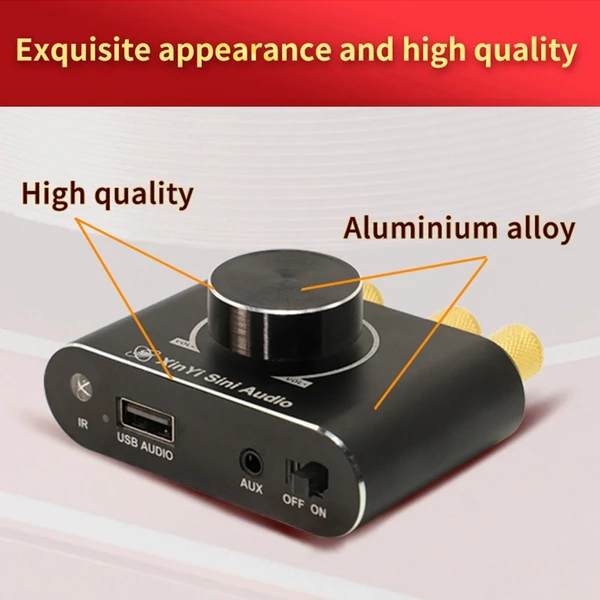 100W+100W BT 5.1 vezeték nélküli audio teljesítményerősítő - Fekete