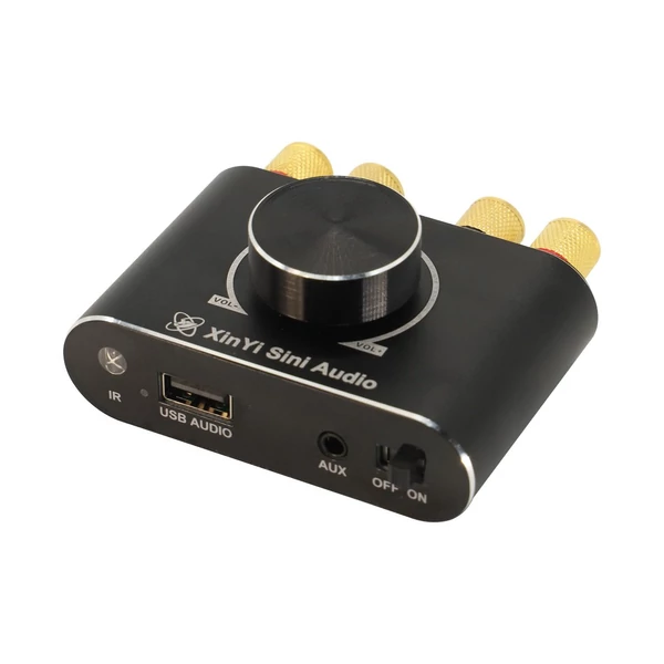 100W+100W BT 5.1 vezeték nélküli audio teljesítményerősítő - Fekete