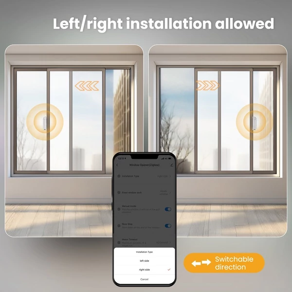 Tuya ZigBee intelligens háztartási tolóablak, tolóajtó