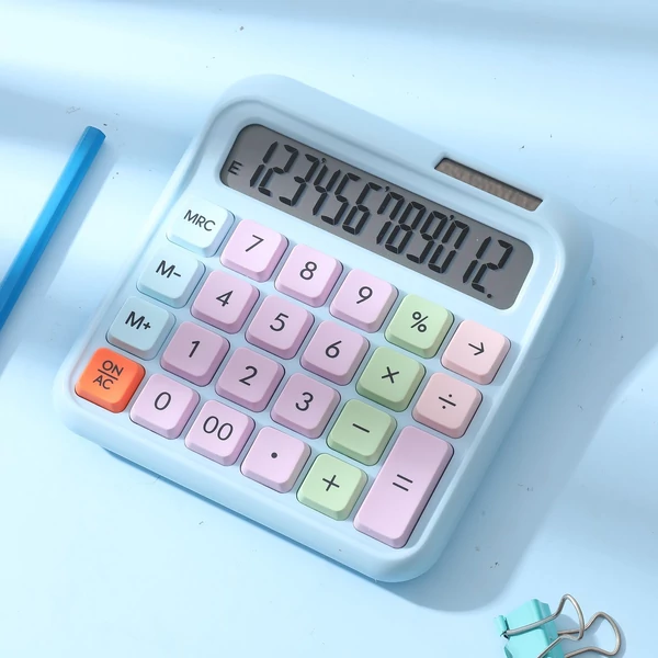 DX-2289 kettős tápegységű színes számológép - Kék