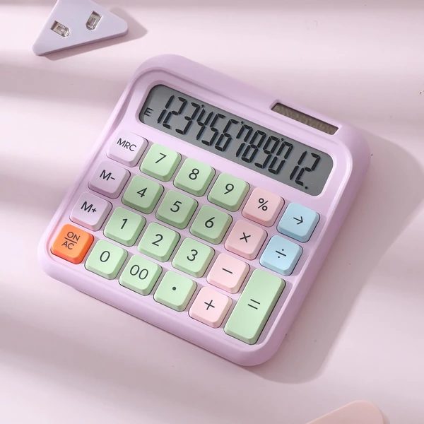 DX-2289 kettős tápegységű színes számológép - Lila