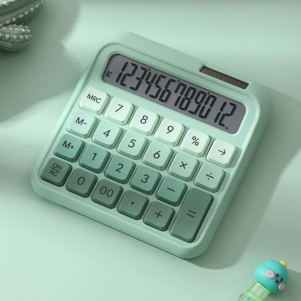 DX-2289 kettős tápegységű színes számológép - Zöld