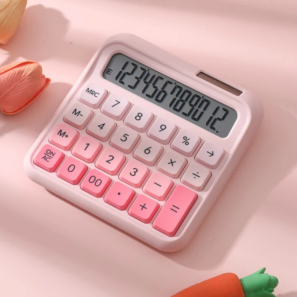 DX-2289 kettős tápegységű színes számológép - Pink, 2-es stílus