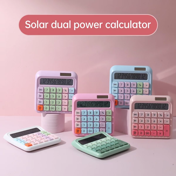 DX-2289 kettős tápegységű színes számológép - Pink, 2-es stílus