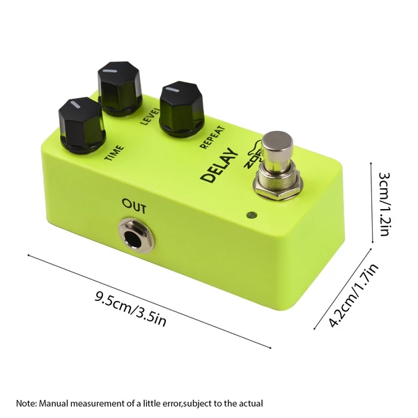 ZORY Z-04 gitár analóg késleltető effektus pedál sokoldalú kezelőszervekkel és valódi bypass-szal