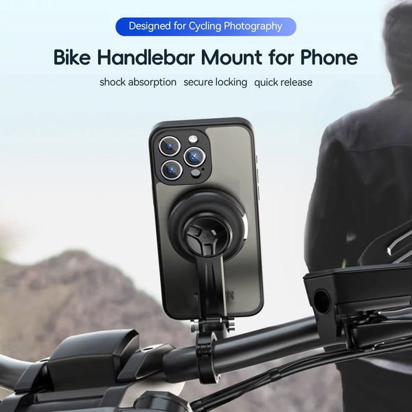 TELESIN gyorskioldó motorkerékpár telefontartó, kerékpáros telefontartó - csere az iPhone 15 Pro készülékhez