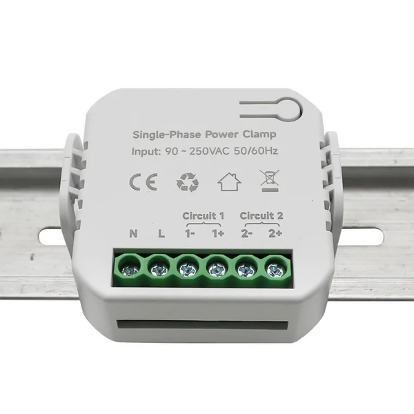 80A intelligens kétirányú Wi-Fi energiafigyelő, 2db 80A CT áramtranszformátor bilincsérzékelő