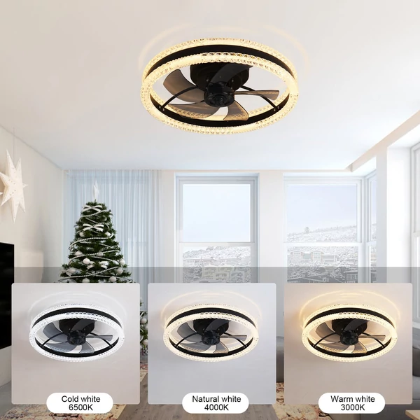 Félig süllyesztett mennyezeti ventilátorlámpa