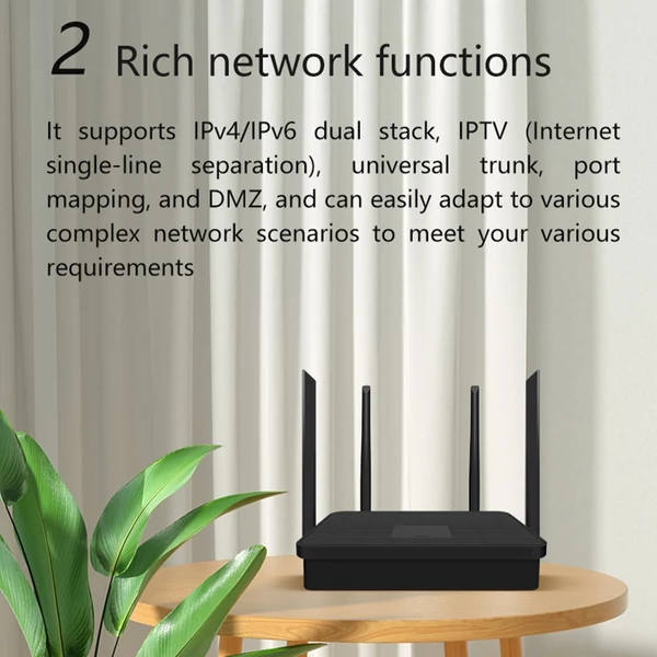 Internet router, nagy teljesítményű 1200M kétsávos vezeték nélküli router