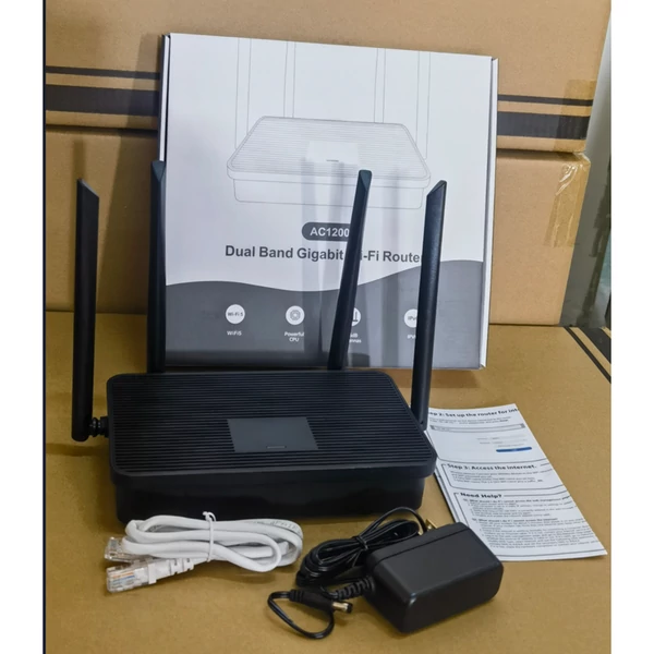 Internet router, nagy teljesítményű 1200M kétsávos vezeték nélküli router