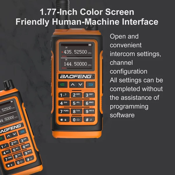 Baofeng UV-17 kétfrekvenciás és kétsávos, többfunkciós walkie-talkie - Narancs