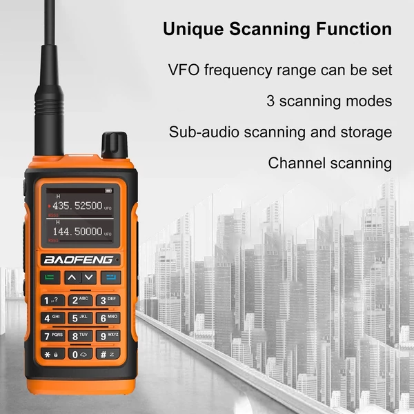 Baofeng UV-17 kétfrekvenciás és kétsávos, többfunkciós walkie-talkie - Narancs