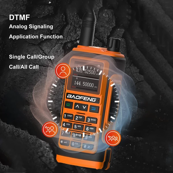 Baofeng UV-17 kétfrekvenciás és kétsávos, többfunkciós walkie-talkie - Narancs