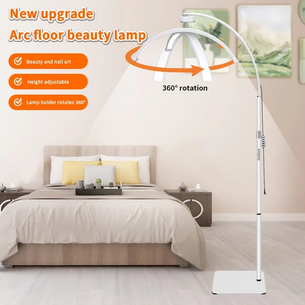 Andoer HD-M60X 30 W padló LED videolámpa, félhold alakú kitöltőlámpa - Fehér