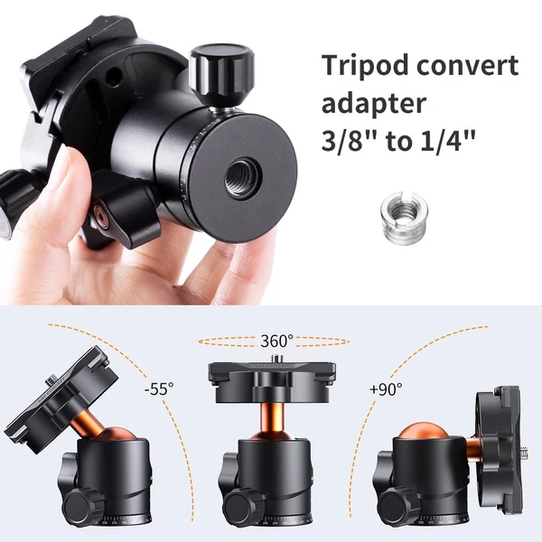 K&F CONCEPT BH-28L gömbfejű állványra szerelhető adapter