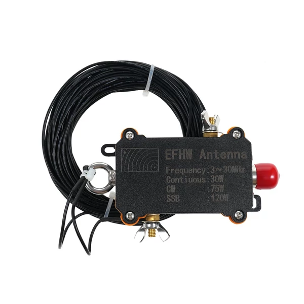3-30 MHz-es EFHW antenna, tápfeszültség végantenna, 1:49 szélessávú mini rádióantenna