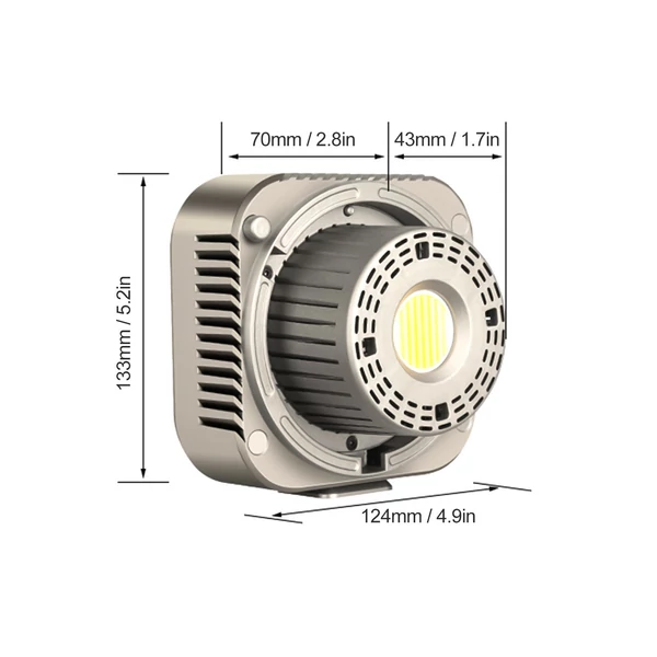 Manbily hordozható RGB videolámpa, fényképezési LED videolámpa