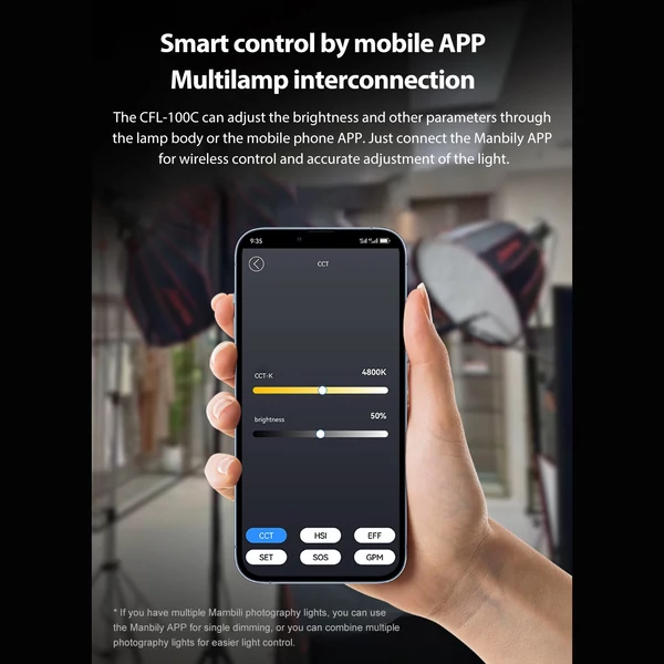 Manbily hordozható RGB videolámpa, fényképezési LED videolámpa