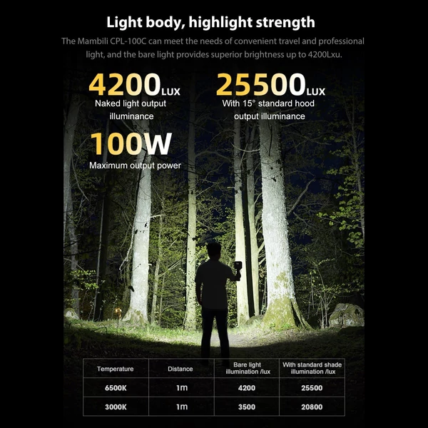 Manbily hordozható RGB videolámpa, fényképezési LED videolámpa