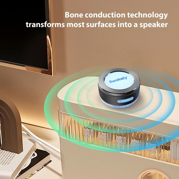 Swokely Bone Conduction vezeték nélküli hangszóró, hordozható és kompakt mini hangdoboz