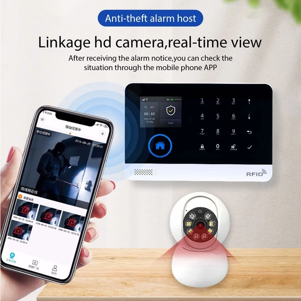 4G WiFi vezeték nélküli otthoni riasztórendszer, barkács intelligens vezeték nélküli riasztórendszer