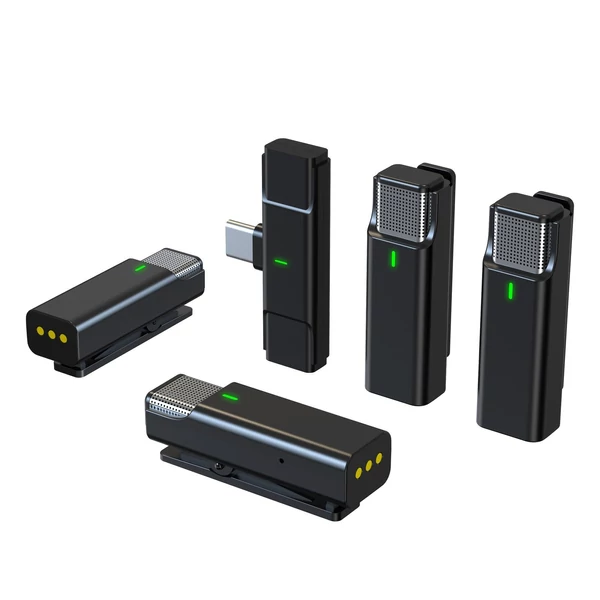 Egy trigger / négy 2.4G vezeték nélküli mikrofonrendszer, csíptetős mikrofon telefonhoz - C típusú Android okostelefonokhoz