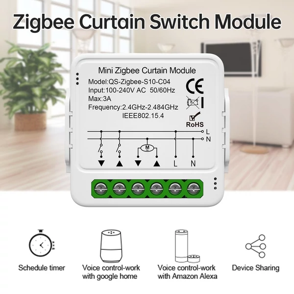 Tuya intelligens függönykapcsoló modul, intelligens otthoni készülék - Zigbee