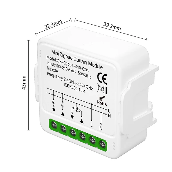 Tuya intelligens függönykapcsoló modul, intelligens otthoni készülék - Zigbee