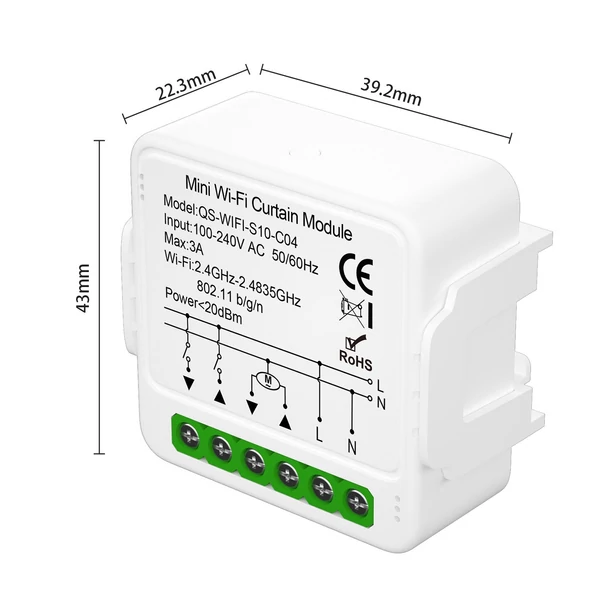 Tuya intelligens függönykapcsoló modul, intelligens otthoni készülék - WiFi