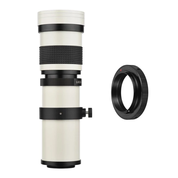 Fényképezőgép, MF szuper teleobjektív, F/8.3-16, 420-800 mm, T2 rögzítő - Fehér