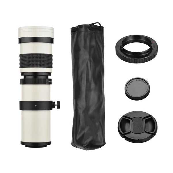 Fényképezőgép, MF szuper teleobjektív, F/8.3-16, 420-800 mm, T2 rögzítő - Fehér