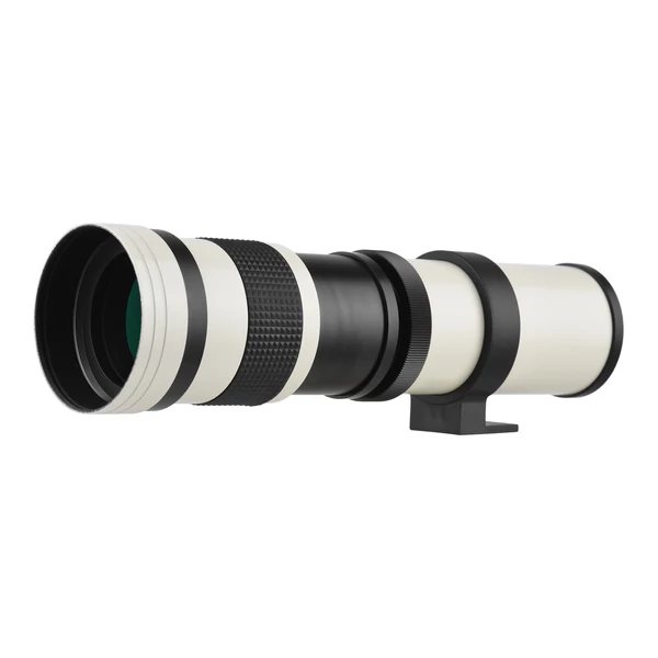 Fényképezőgép, MF szuper teleobjektív, F/8.3-16, 420-800 mm, T2 rögzítő - Fehér