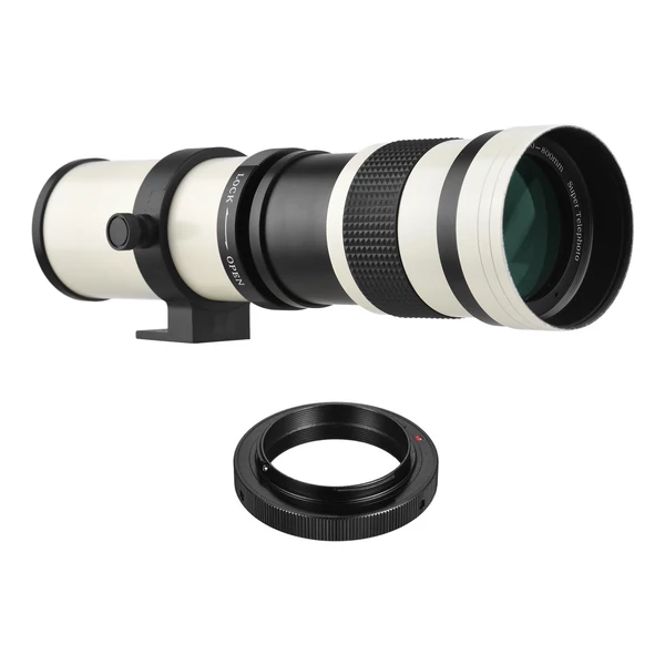 Fényképezőgép, MF szuper teleobjektív, F/8.3-16, 420-800 mm, T2 rögzítő - Fehér