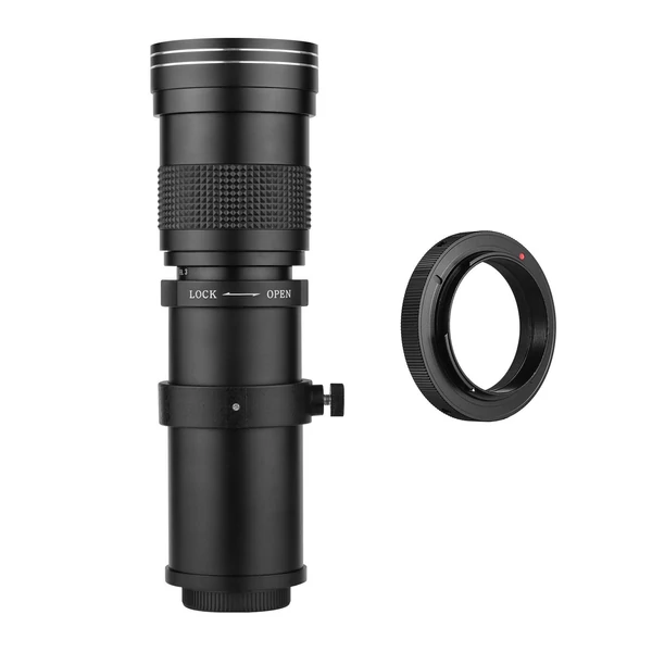 Fényképezőgép, MF szuper teleobjektív, F/8.3-16, 420-800 mm, T2 rögzítő - Fekete