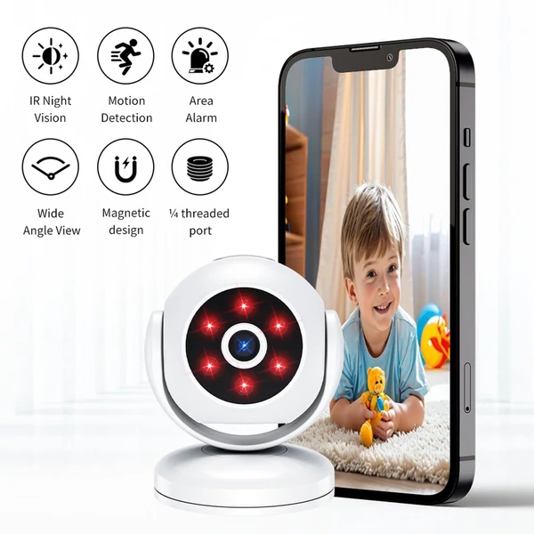 A5 1080P intelligens WiFi kamera, mini vezeték nélküli biztonsági kamera