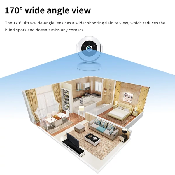 A5 1080P intelligens WiFi kamera, mini vezeték nélküli biztonsági kamera